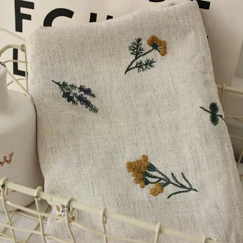 Vintage Floral Embroidered Tablecloth - The Tradwife